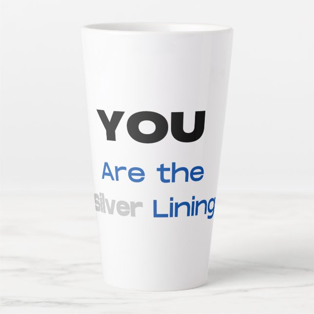 Taza De Café Latte Eres el latte latte latente plateado (Anverso)