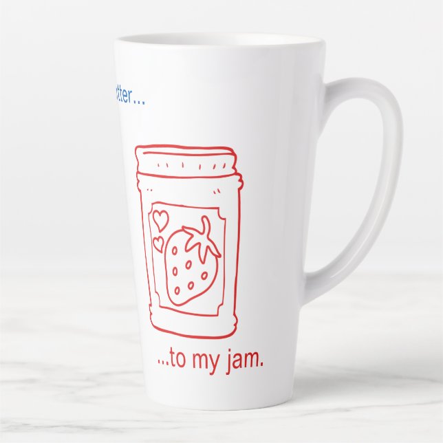 Taza De Café Latte Eres la manteca SunFun para mi mermelada. Latte Mu (Derecha)