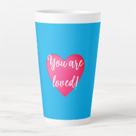 Taza De Café Latte Eres querido Blue Latte Mug