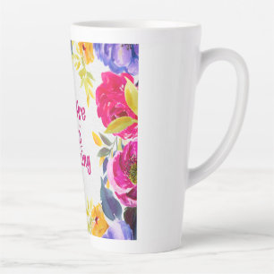 Taza De Café Latte Eres Tan Increíble Acuarela Floral