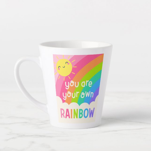 Taza De Café Latte Eres Tu Propio Arcoiris (Izquierda)