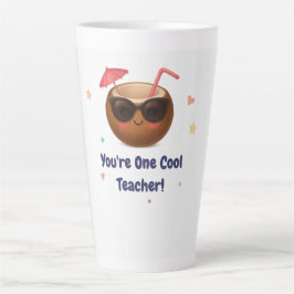 Taza De Café Latte Eres un profesor de Guay - Cute Coconut Latte Mug