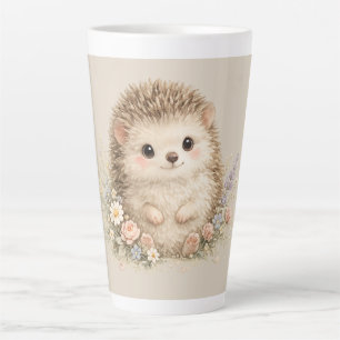 Taza De Café Latte Erizo europeo adorable jardín 