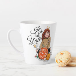 Taza De Café Latte Es Fall Y'all Latte Mug