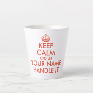 Taza De Café Latte Es gracioso mantener la calma y dejar que se manej