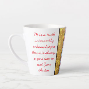 Taza De Café Latte Es hora de leer a Jane Austen(letra roja)