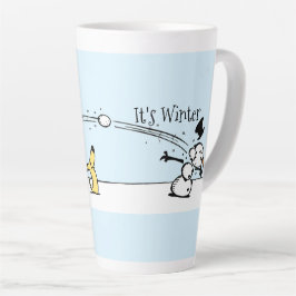 Taza De Café Latte Es invierno latte mug