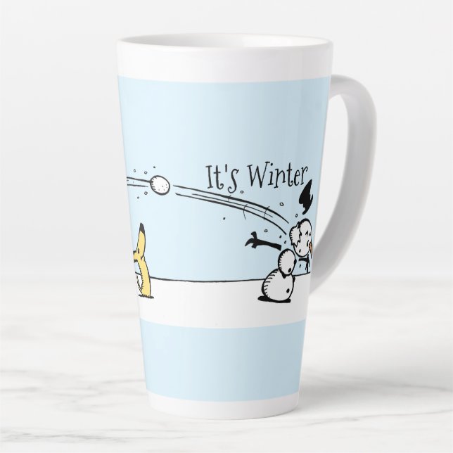 Taza De Café Latte Es invierno latte mug (Ángulo derecho)