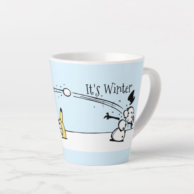 Taza De Café Latte Es invierno latte mug (Ángulo derecho)