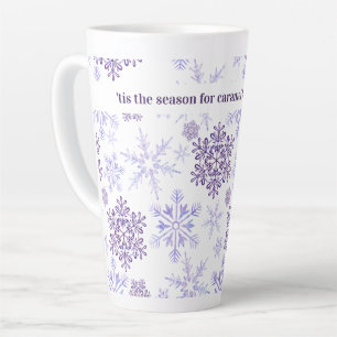 Taza De Café Latte Es la Temporada para .. Copo de Nieve Personalizad