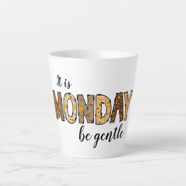 Taza De Café Latte Es lunes Mug (Anverso)