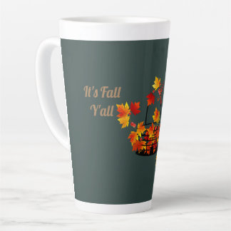 Taza De Café Latte Es otoño.