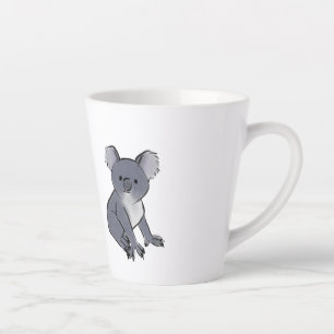 Taza De Café Latte Esbozo de coala adorable