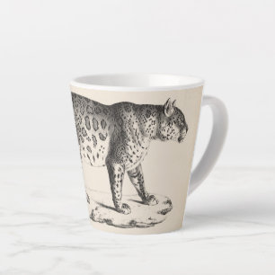 Taza De Café Latte Esbozo Leopardo de Brodtmann