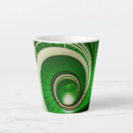 Taza De Café Latte Escalera circular verde