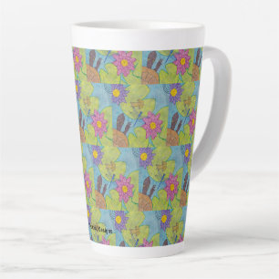 Taza De Café Latte Escena de estanque - Taza de latte