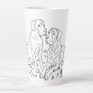 Taza De Café Latte Escena de Gran Danés