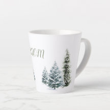 Escena de invierno personalizada Latte Mug