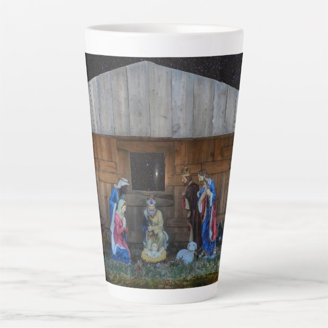 Taza De Café Latte Escena de la natividad (Anverso)