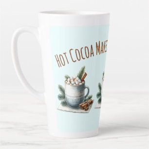 Taza De Café Latte Escena de malvavisco de cacao invernal acogedor