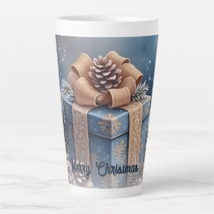 Taza De Café Latte Escena Mágica de Navidad Regalo de Invierno