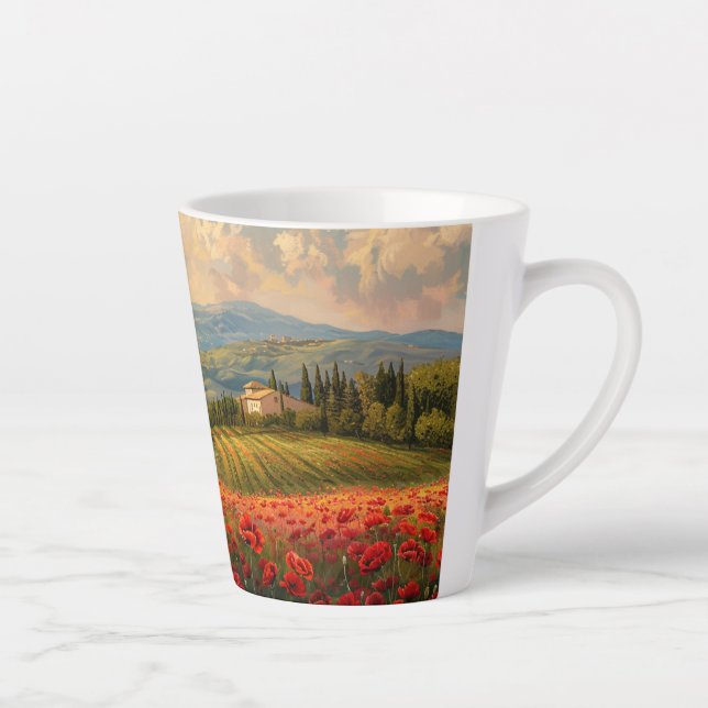 Taza De Café Latte Escena toscana 2 (Derecha)