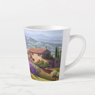 Taza De Café Latte Escena Toscana 3