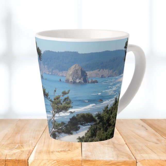 Taza De Café Latte Escenario Oregon Seascape (In Situ Table)