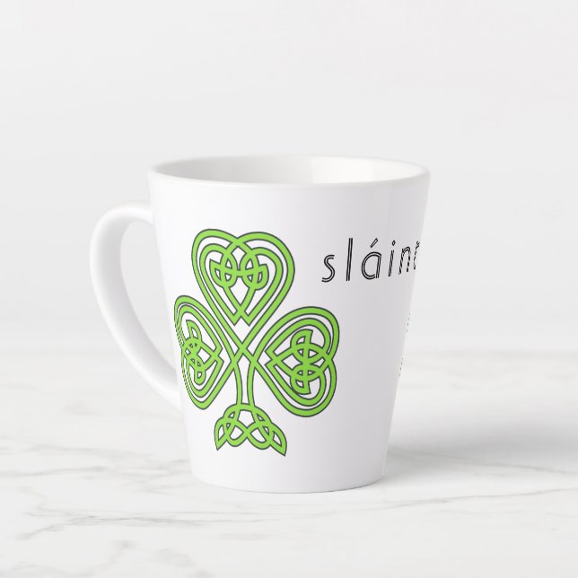 Taza De Café Latte Esclavitud del Día de San Patricio (Ángulo izquierdo)