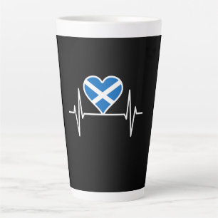 Taza De Café Latte Escocia: latido de la bandera de Escocia