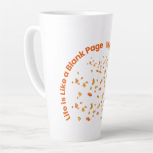 Taza De Café Latte Escribir nueva historia en cita inspiradora de vid