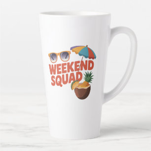 Taza De Café Latte Escuadrón semanal