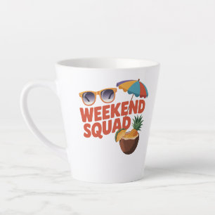 Taza De Café Latte Escuadrón semanal