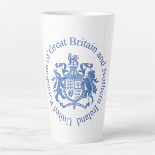 Taza De Café Latte Escudo de armas del Reino Unido