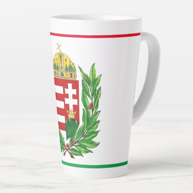 Taza De Café Latte Escudo de armas Hungría Regalos de Budapest (Ángulo derecho)