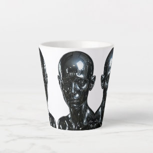 Taza De Café Latte Escultura de triple cromo