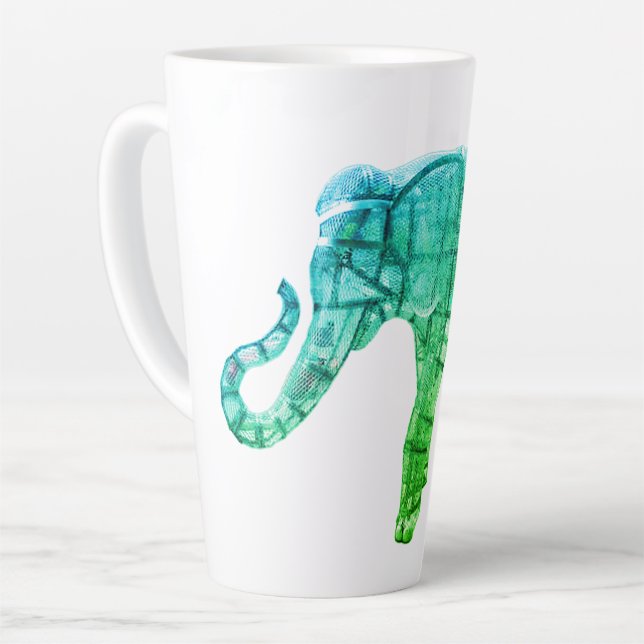 Taza De Café Latte  Escultura elefante Latte Mug (Ángulo izquierdo)