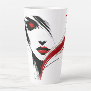 Taza De Café Latte Esencia tranquila, ella descansa