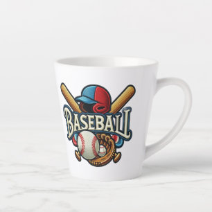 Taza De Café Latte Esencias clásicas de béisbol / Elegante leyenda re