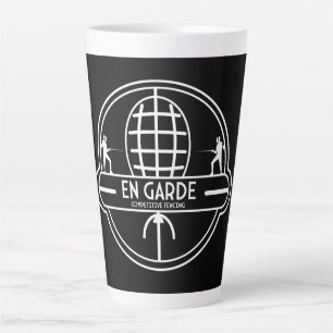 Taza De Café Latte Esgrima de espadas competitiva