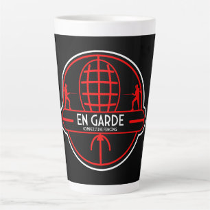 Taza De Café Latte Esgrima de espadas competitiva