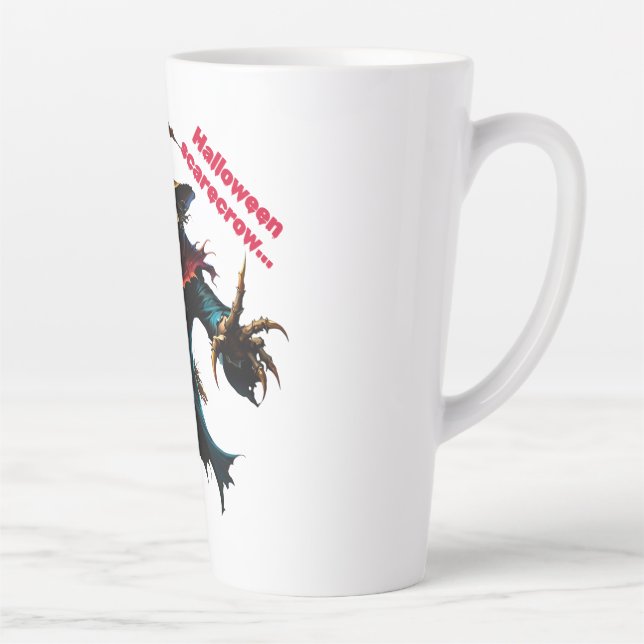 Taza De Café Latte Espantapájaros de Halloween (Derecha)