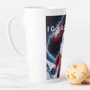 Taza De Café Latte espeluznante Robot Santa
