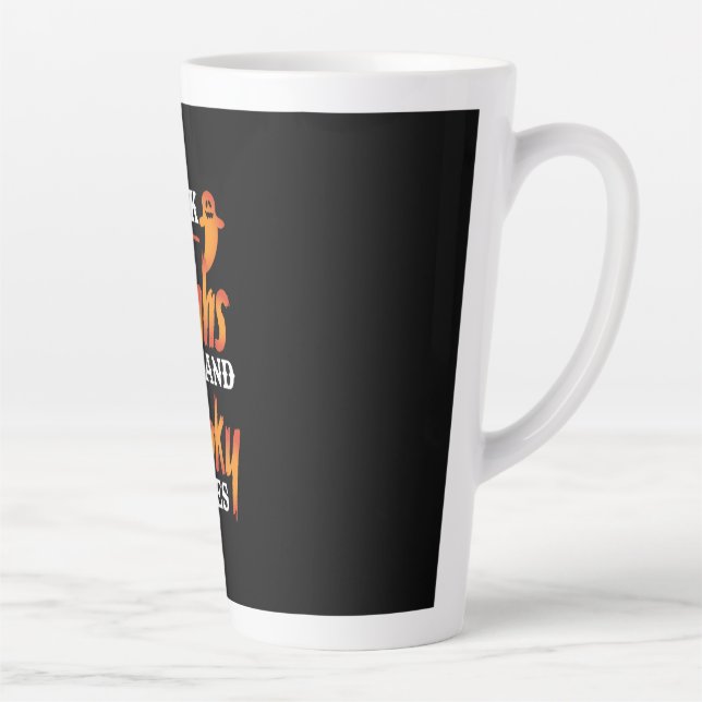 Taza De Café Latte Espesos De Halloween Y Vibes De Espuma (Derecha)
