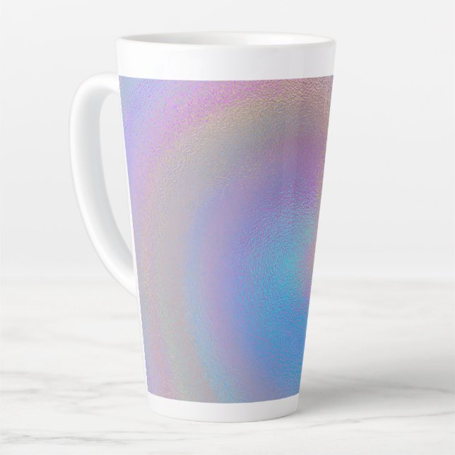 Taza De Café Latte Espiral iridiscente (Ángulo izquierdo)