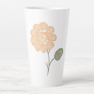 Taza De Café Latte Espirales de Energía Floreciendo