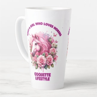 Taza De Café Latte "Espíritu Rosa salvaje" Mujer Coqueta Camiseta