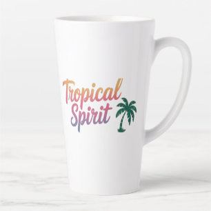 Taza De Café Latte Espíritu tropical