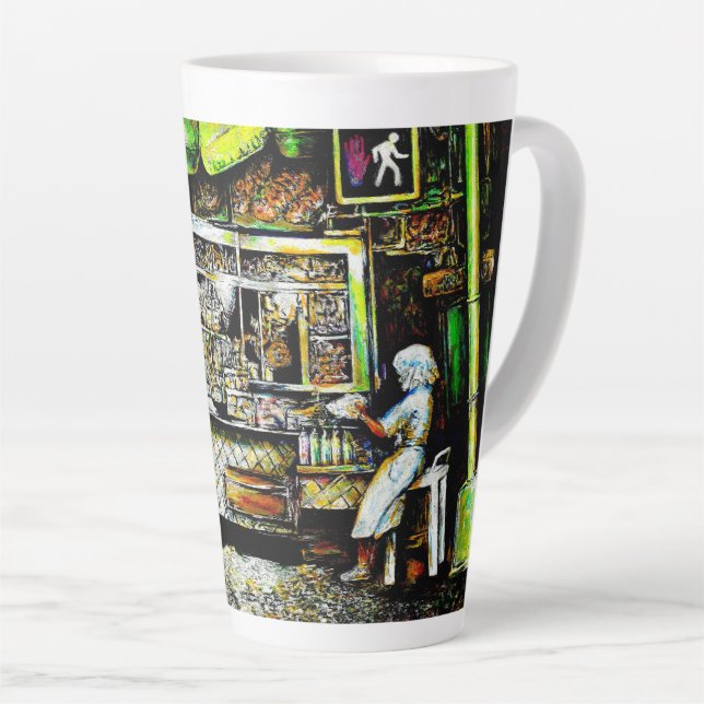 Taza De Café Latte Esplendente (Ángulo derecho)