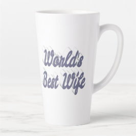Taza De Café Latte Esposa con texto gris